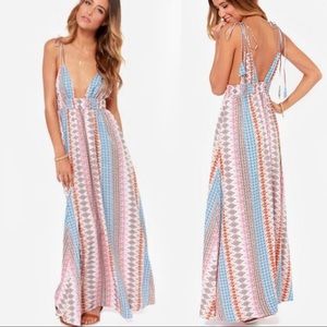 Lulu’s Maxin Relaxin Multi Print Maxi